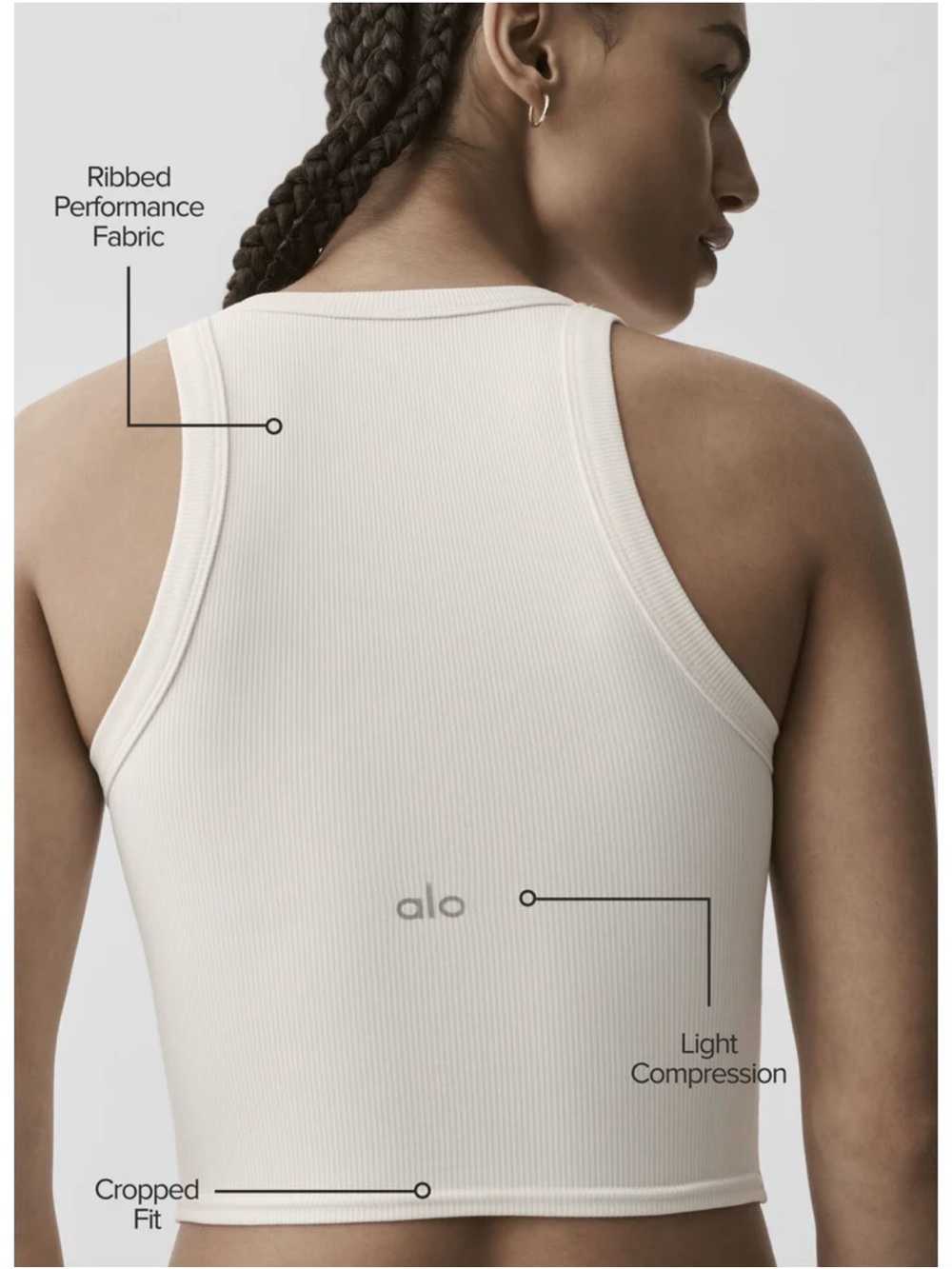 Alo Goddess Ribbed Go-To Tank - Picture 3 of 4